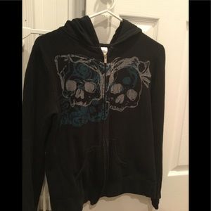 Junior Girl Skull Hoodie- Size XL *Hot Topic*